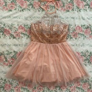 Champagne Pink Prom Dress